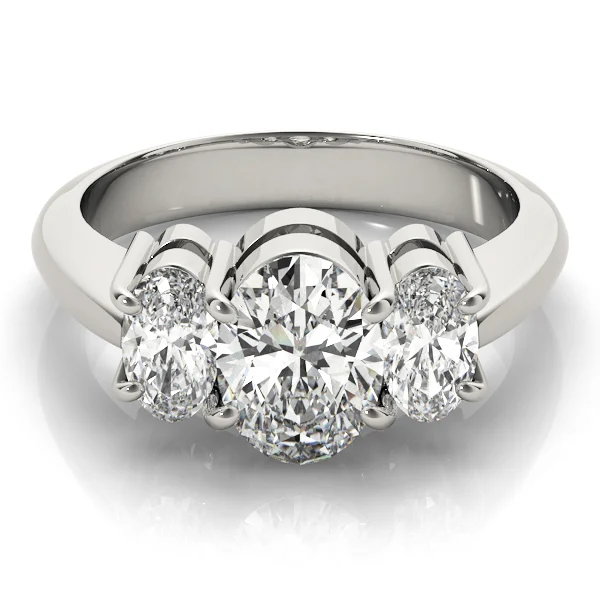 3-Stone Shared Prong Engagement Ring - Image 3