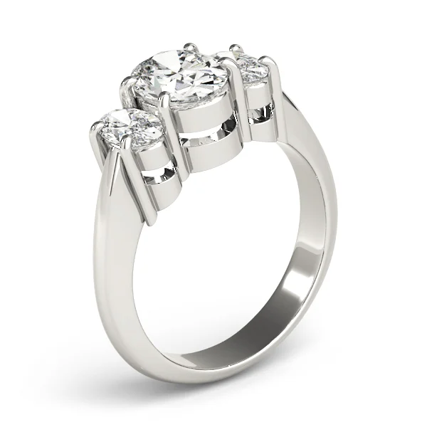 3-Stone Shared Prong Engagement Ring - Image 4