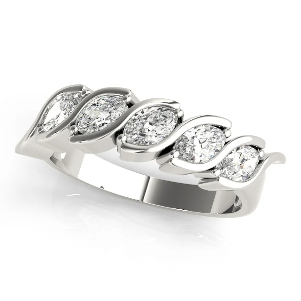 Fancy Shape Marquise Bar Set Wedding Band