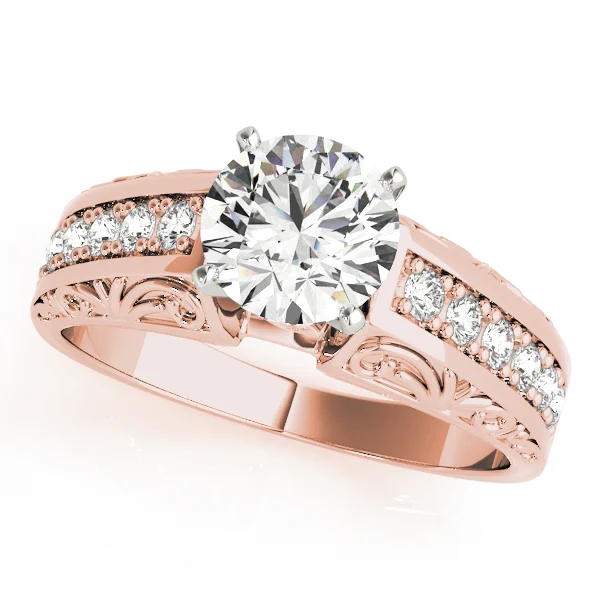 Antique Prong Set Filigree Engagement Ring - Image 9