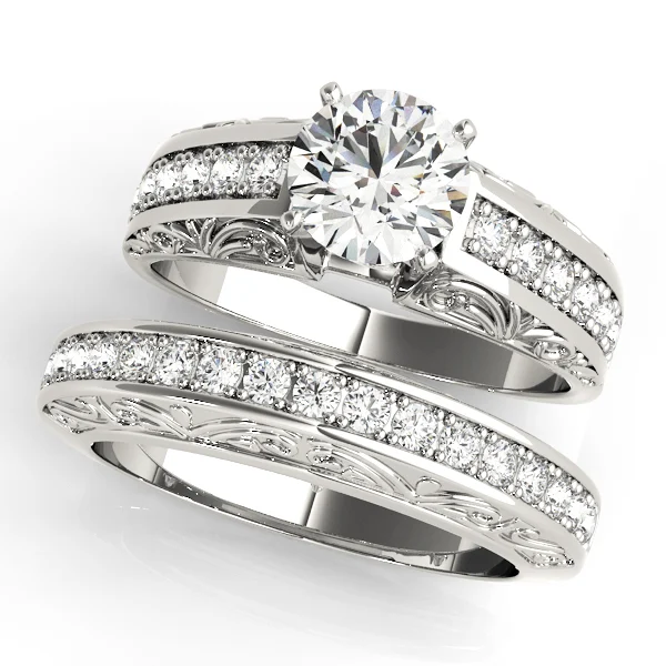 Antique Prong Set Filigree Engagement Ring - Image 3