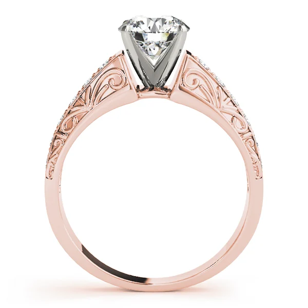Antique Prong Set Filigree Engagement Ring - Image 10
