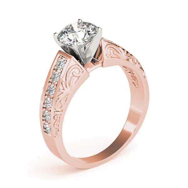 Antique Prong Set Filigree Engagement Ring - Image 12