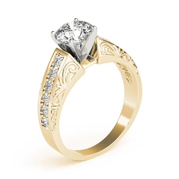 Antique Prong Set Filigree Engagement Ring - Image 8