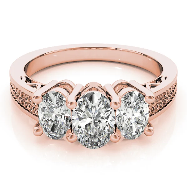 3-Stone Filigree Oval-Cut Engagement Ring - Image 11