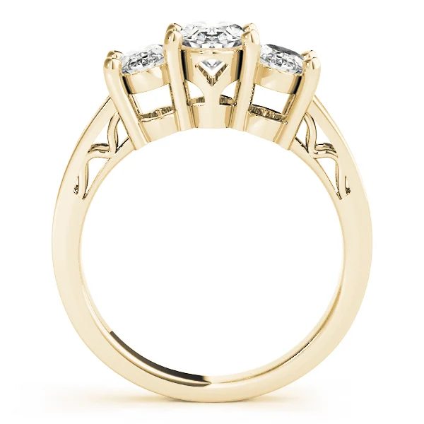 3-Stone Filigree Oval-Cut Engagement Ring - Image 6