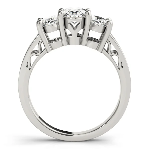 3-Stone Filigree Oval-Cut Engagement Ring - Image 2