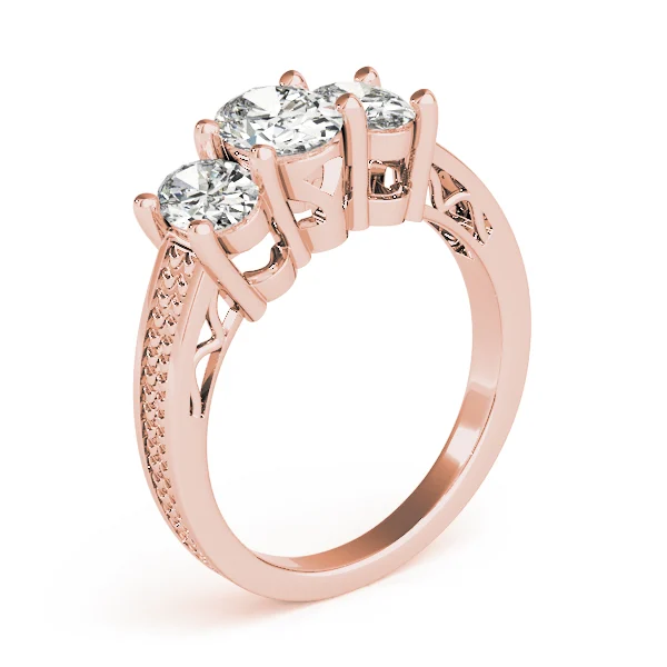 3-Stone Filigree Oval-Cut Engagement Ring - Image 12