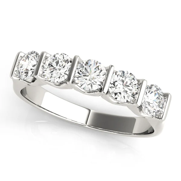5-Stone Bar Set Wedding Bands