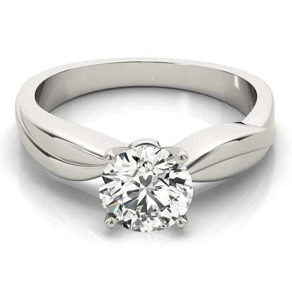 Solitaire Swirl Engagement Ring - Image 3