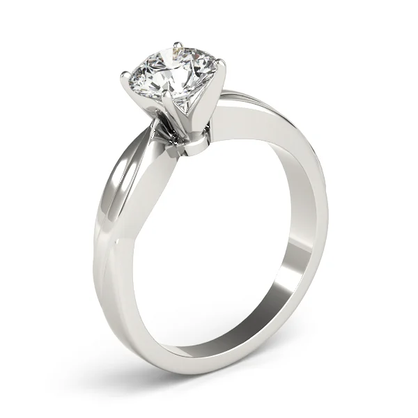 Solitaire Swirl Engagement Ring - Image 4