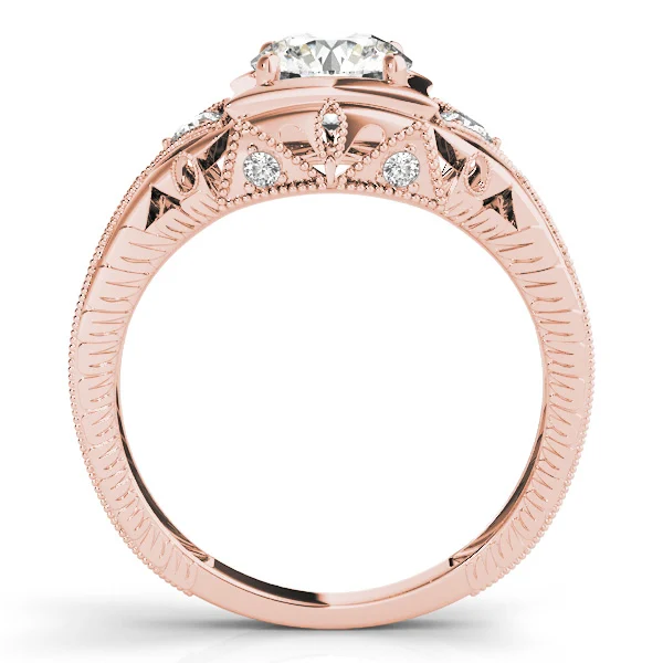 Vintage Inspired Engraved Filigree Engagement Ring - Image 10