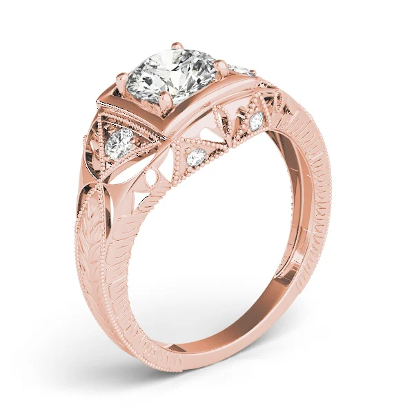 Vintage Inspired Engraved Filigree Engagement Ring - Image 12