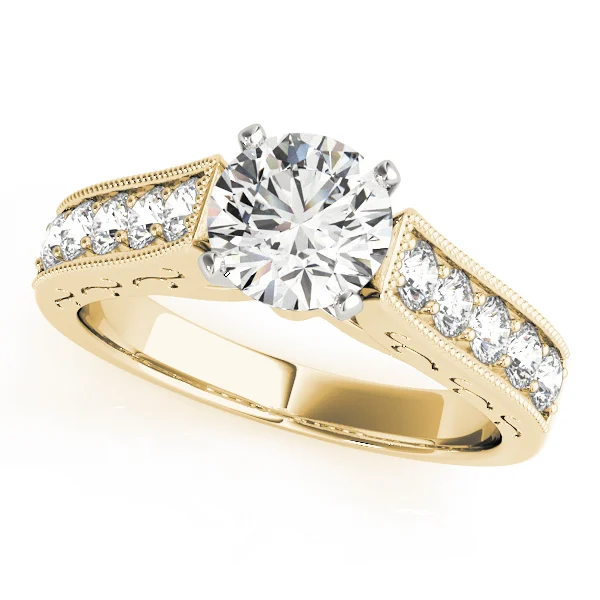 Antique Prong In Channel Migrain Filigree Engagement Ring - Image 4