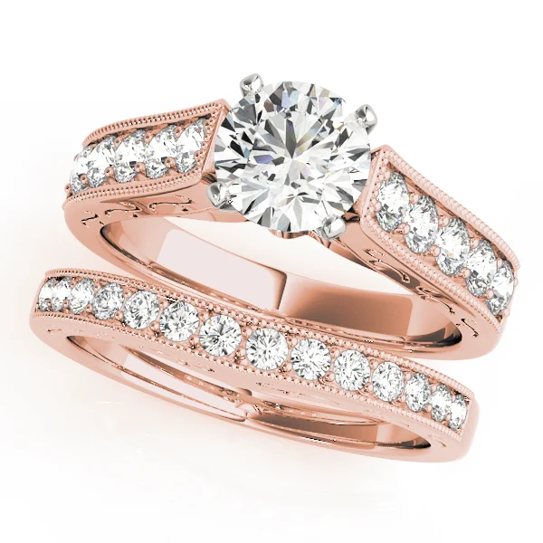 Antique Prong In Channel Migrain Filigree Engagement Ring - Image 9