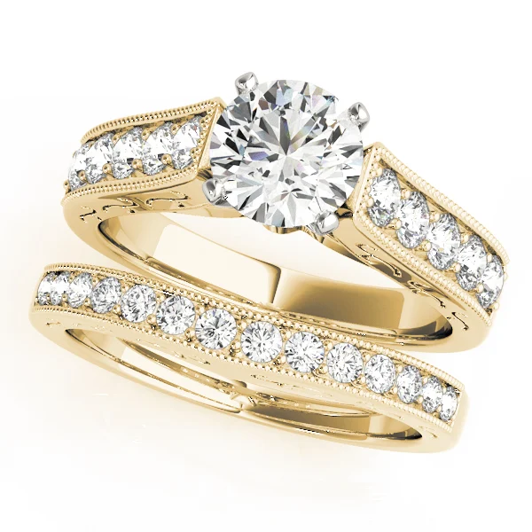 Antique Prong In Channel Migrain Filigree Engagement Ring - Image 6