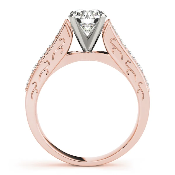 Antique Prong In Channel Migrain Filigree Engagement Ring - Image 8