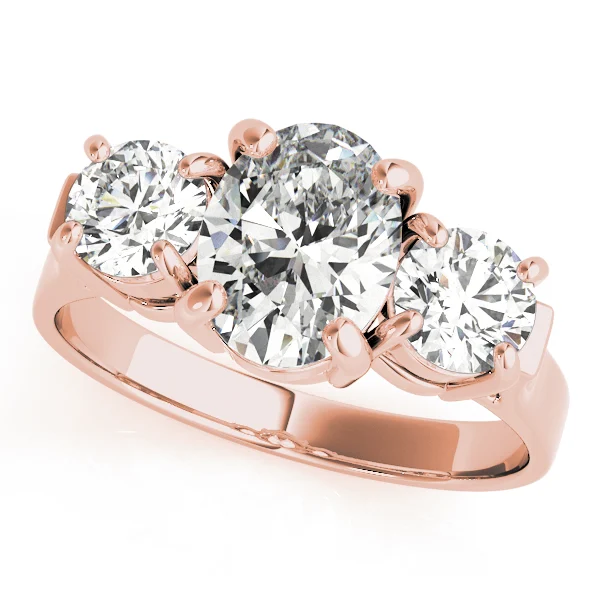 ENGAGEMENT RINGS 3 STONE OVAL - Image 9