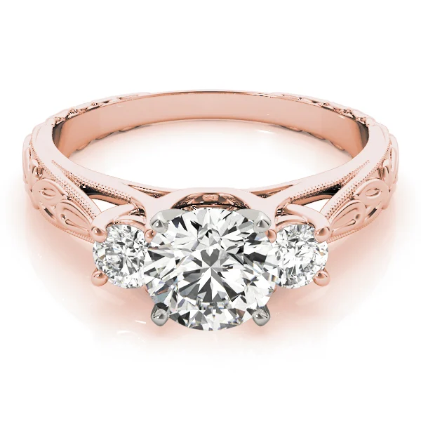 3-Stone Vintage-Inspired Engagement Ring - Image 11