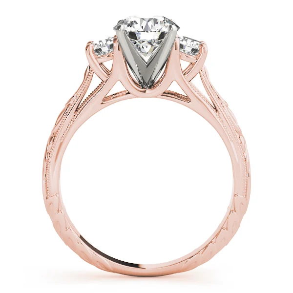 3-Stone Vintage-Inspired Engagement Ring - Image 10