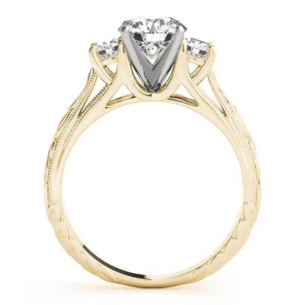 3-Stone Vintage-Inspired Engagement Ring - Image 6