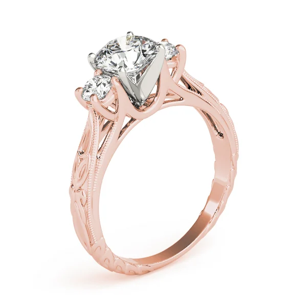 3-Stone Vintage-Inspired Engagement Ring - Image 12