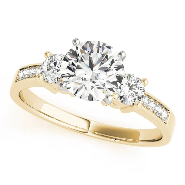 3-Stone Single Row Engagement Ring - Image 5