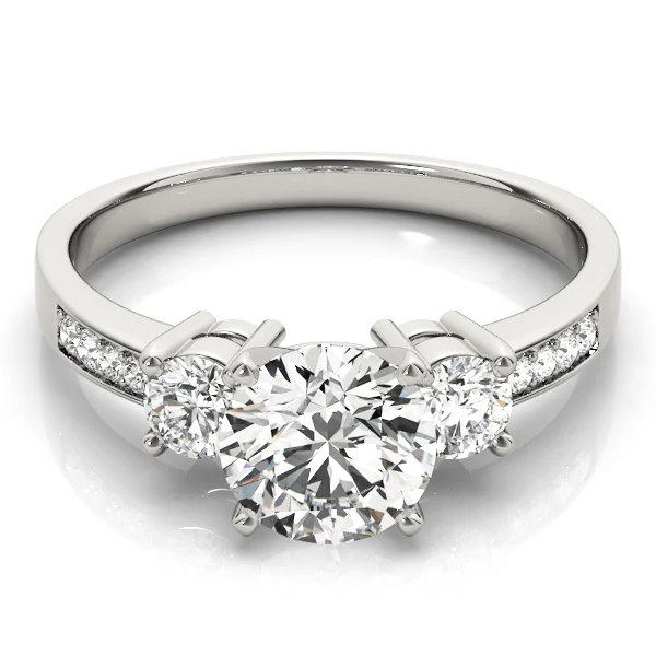3-Stone Single Row Engagement Ring - Image 3