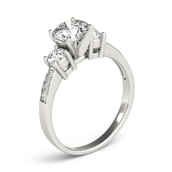 3-Stone Single Row Engagement Ring - Image 4