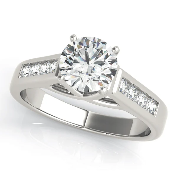 Channel Set Single Row Engagement Ring