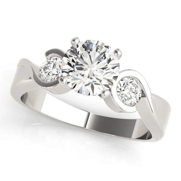 ENGAGEMENT RINGS 3 STONE ROUND