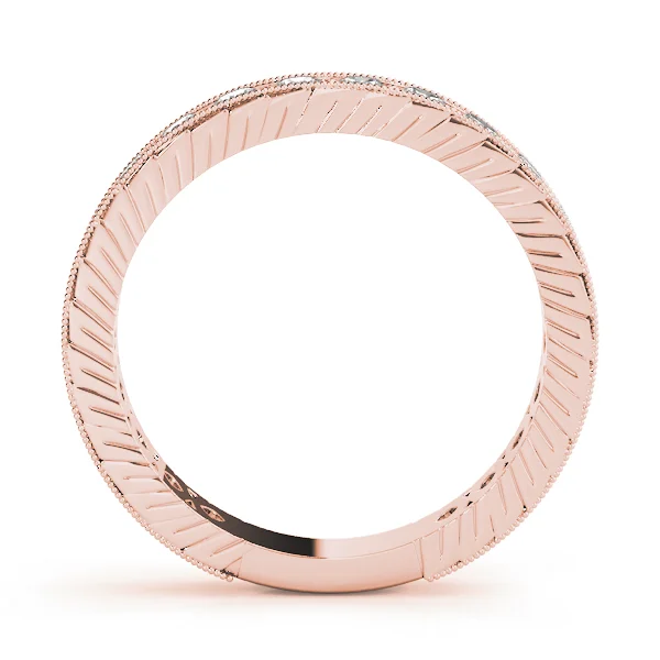 Prong In Channel Milgrain Wedding Bands - Image 6