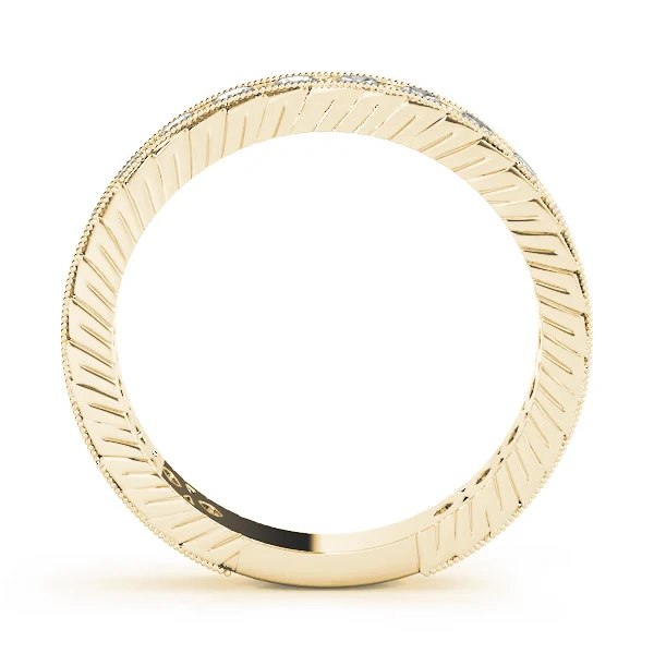 Prong In Channel Milgrain Wedding Bands - Image 4