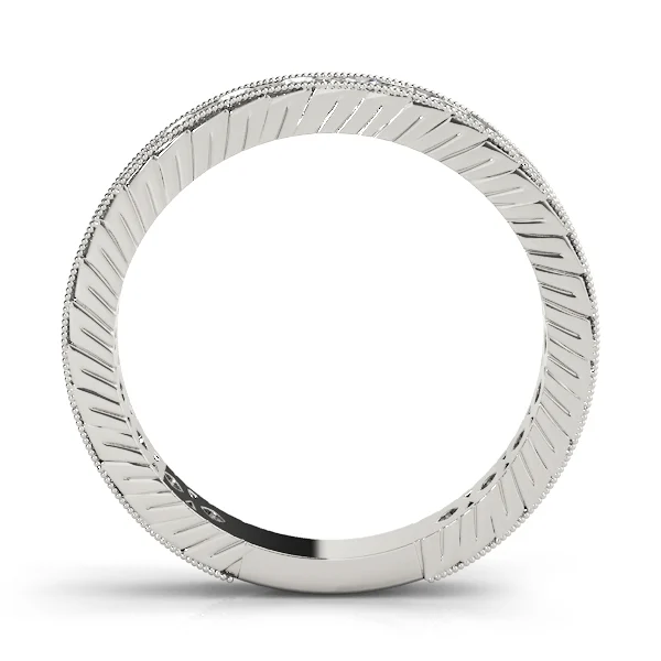 Prong In Channel Milgrain Wedding Bands - Image 2