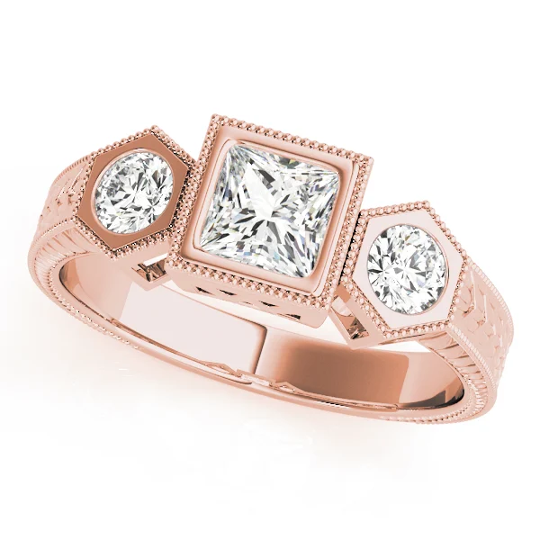 ENGAGEMENT RINGS 3 STONE PRINCESS - Image 9