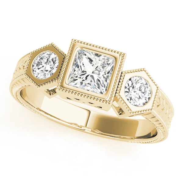 ENGAGEMENT RINGS 3 STONE PRINCESS - Image 5