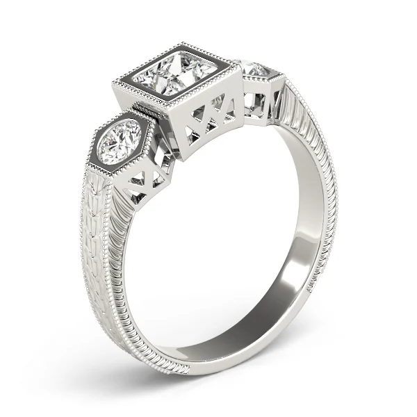 ENGAGEMENT RINGS 3 STONE PRINCESS - Image 4