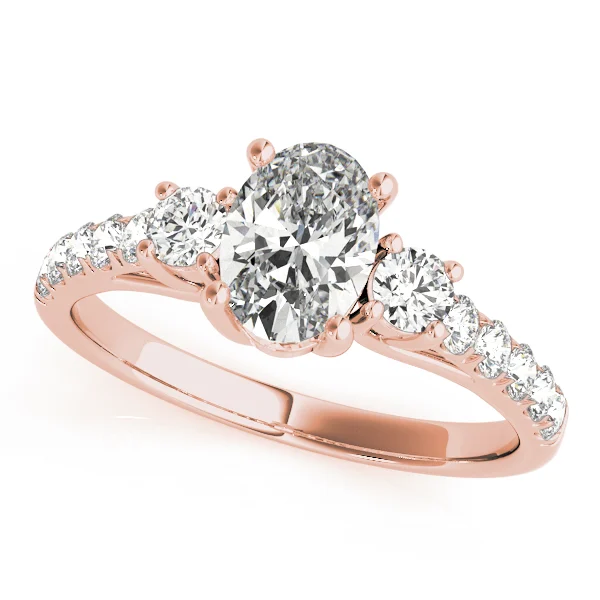3-Stone Trellis Oval Engagement Ring - Image 9