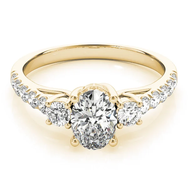 3-Stone Trellis Oval Engagement Ring - Image 7