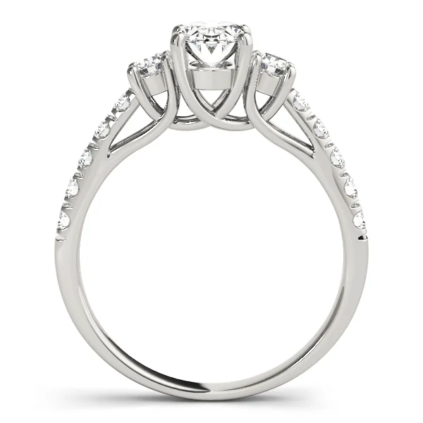 3-Stone Trellis Oval Engagement Ring - Image 2