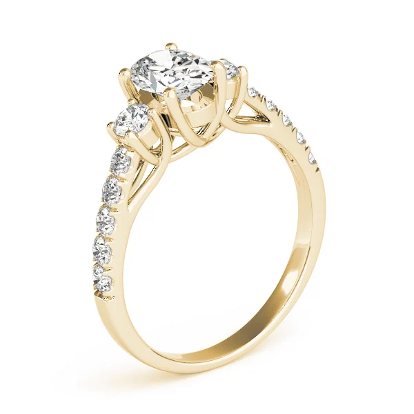 3-Stone Trellis Oval Engagement Ring - Image 8