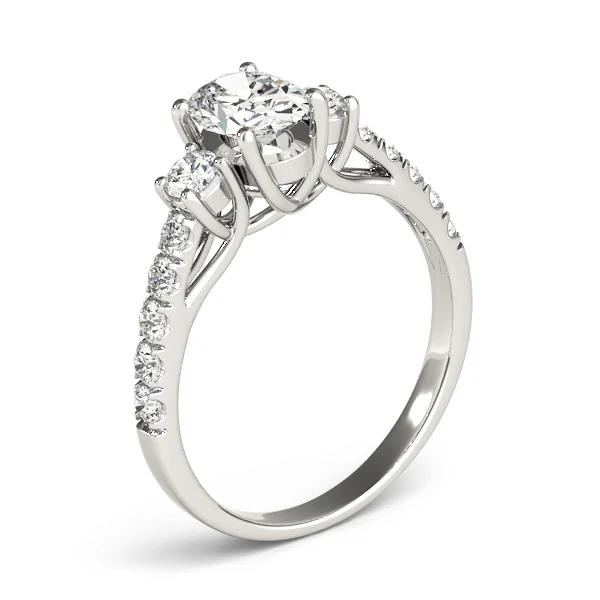 3-Stone Trellis Oval Engagement Ring - Image 4