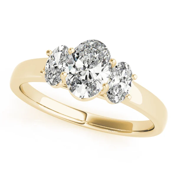 3-Stone Trellis Oval Engagement Ring - Image 5