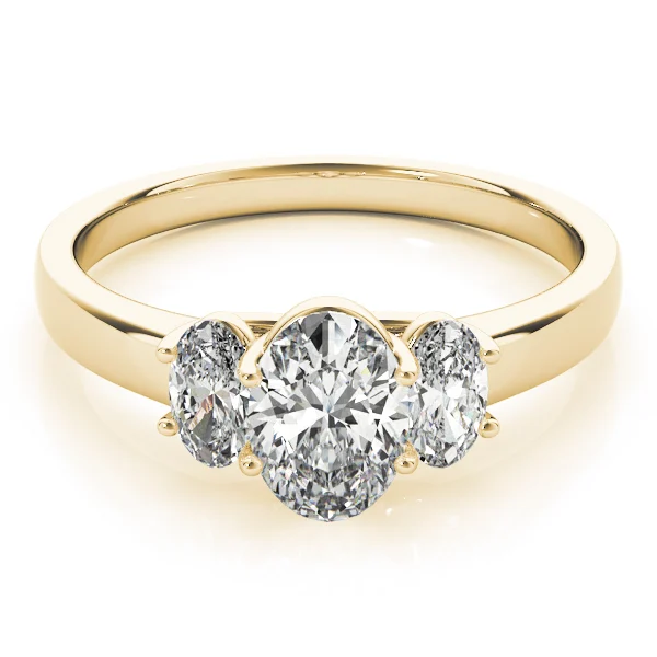 3-Stone Trellis Oval Engagement Ring - Image 7