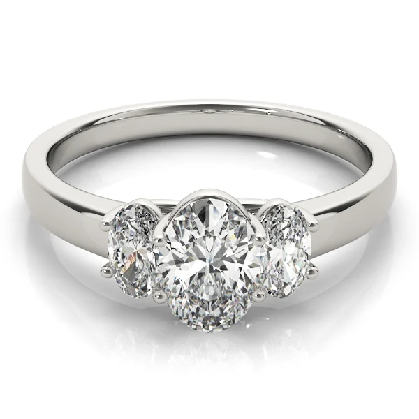 3-Stone Trellis Oval Engagement Ring - Image 3