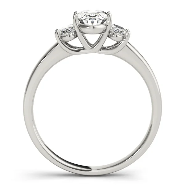 3-Stone Trellis Oval Engagement Ring - Image 2