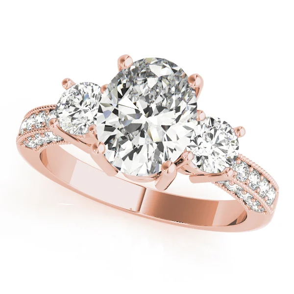 ENGAGEMENT RINGS 3 STONE OVAL - Image 9