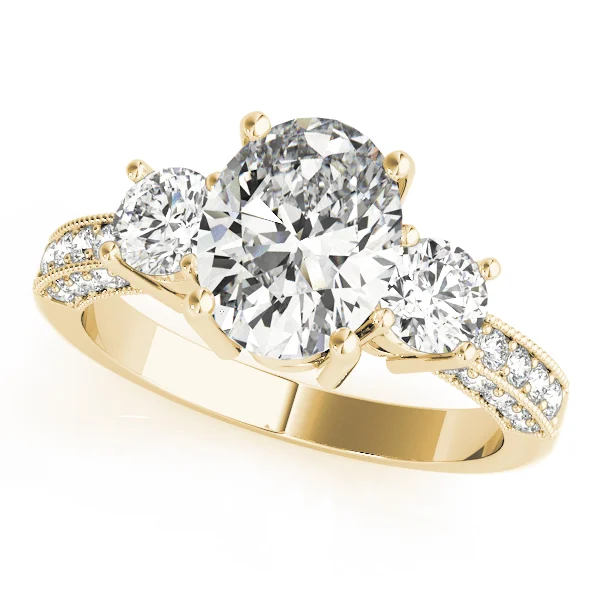 ENGAGEMENT RINGS 3 STONE OVAL - Image 5