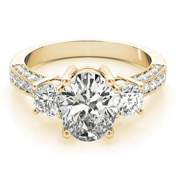 ENGAGEMENT RINGS 3 STONE OVAL - Image 7
