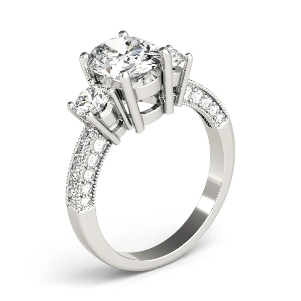 ENGAGEMENT RINGS 3 STONE OVAL - Image 4